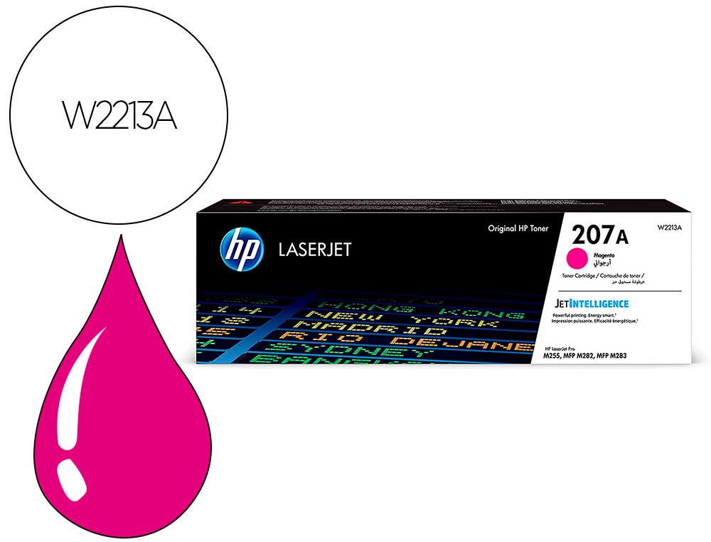 TONER HP 207A HP LASERJET PRO M255DW / M255NW / M282NW / M283FDN MAGENTA 1250 PAGINAS