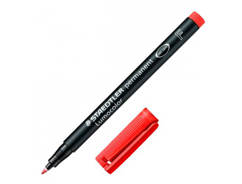 ROTULADOR STAEDTLER LUMOCOLOR RETROPROYECCION PUNTA DE FIBRAPERMANENTE 318-2 ROJO PUNTA FINA REDONDA 0.6 MM