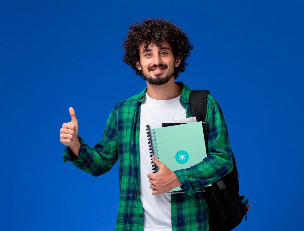 CUADERNO ESPIRAL A4 MICRO ANTARTIK TAPA FORRADA 80H 90 GR CUADRO 5MM 1 BANDA 4 TALADROS MENTA