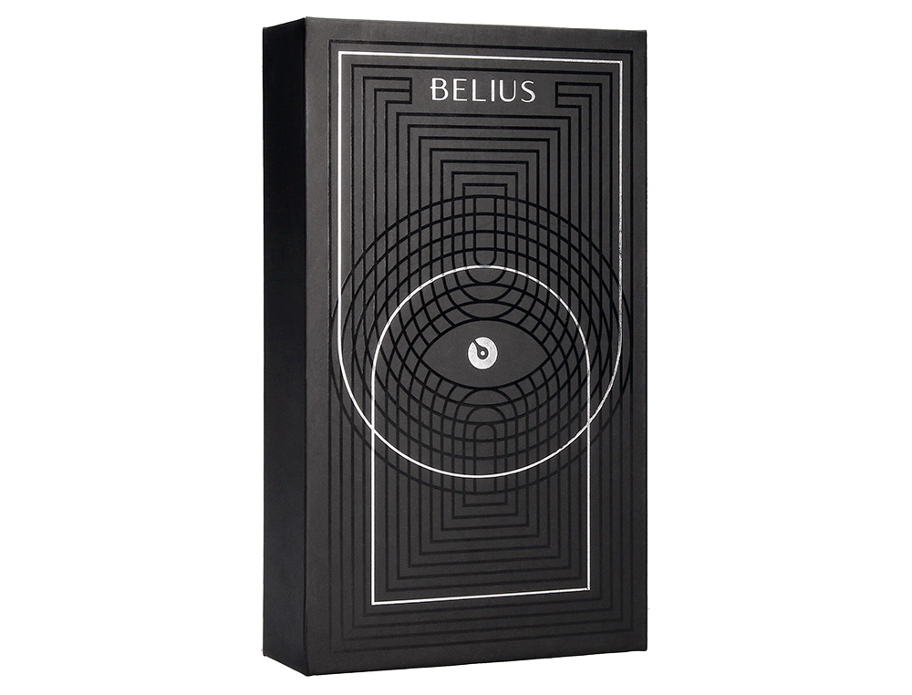 ROLLER Y ESTUCHE BELIUS TURBO ALUMINIO TEXTURA PUNTEADA NEGRO PLATEADO TINTA AZUL CAJA DE DISEO