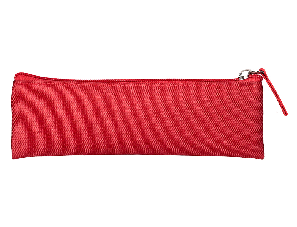 ESTUCHE PORTATODO LIDERPAPEL PLANO ESTRECHO UNA CREMALLERA 200X60 MM ROJO