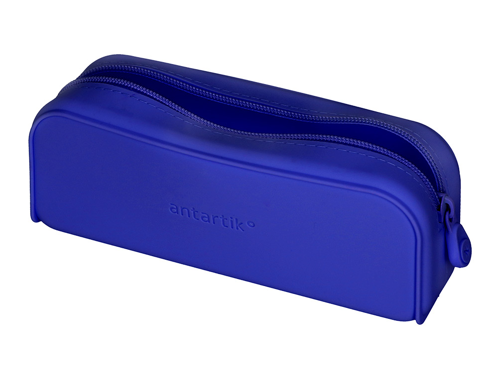 ESTUCHE PORTATODO ANTARTIK PRISMA SILICONA SOFT RECTANGULAR 185X50X75 MM COLOR AZUL OSCURO