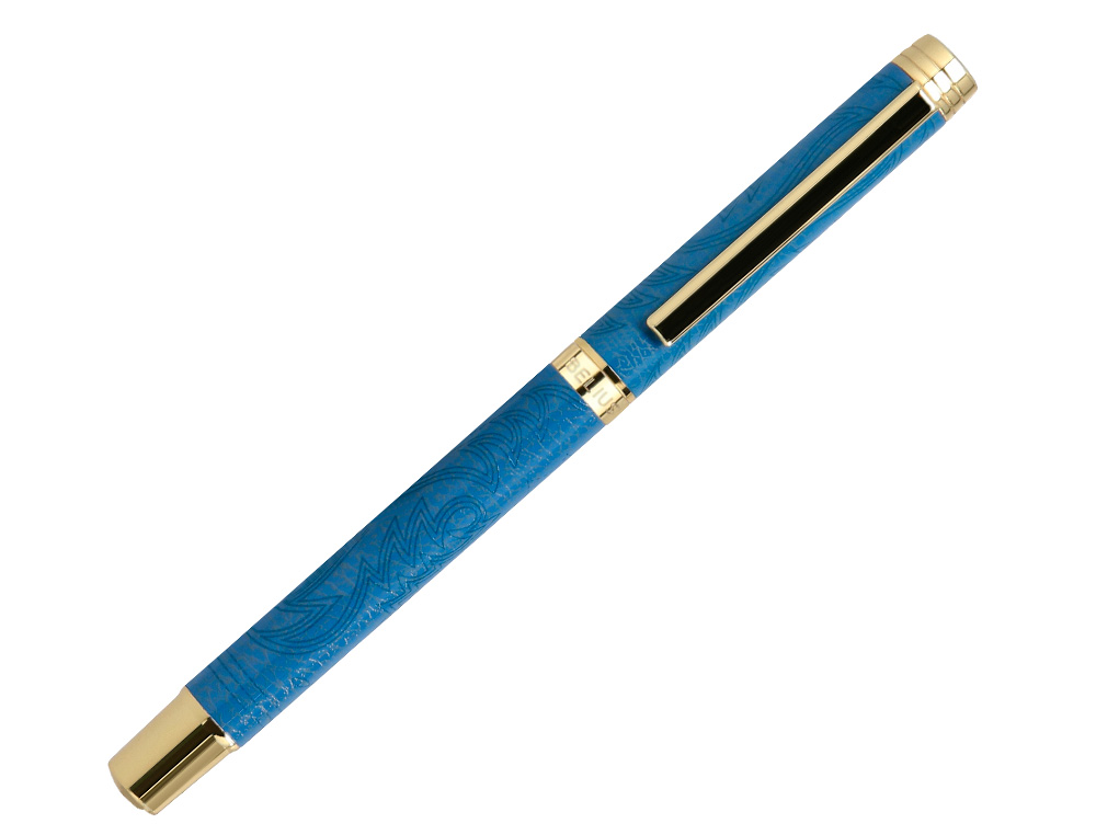 ROLLER BELIUS WILD WEST ALUMINIO COLOR AZUL MARINO DORADO TINTA COLOR NEGRO CAJA DE DISEÑO