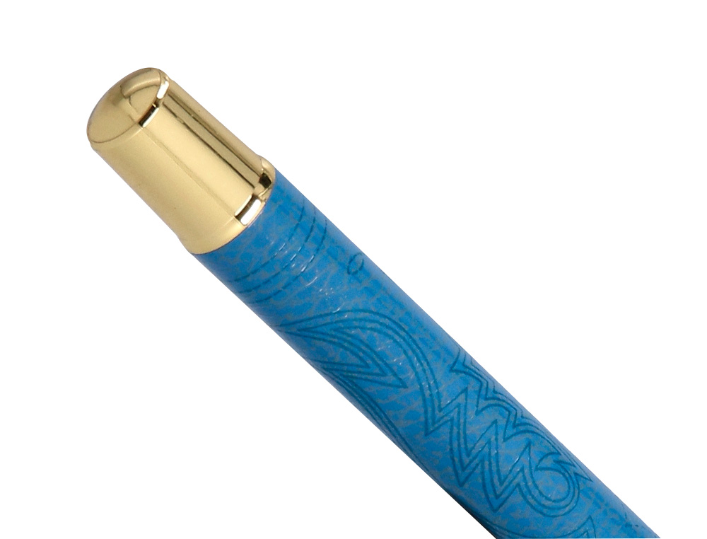 ROLLER BELIUS WILD WEST ALUMINIO COLOR AZUL MARINO DORADO TINTA COLOR NEGRO CAJA DE DISEÑO