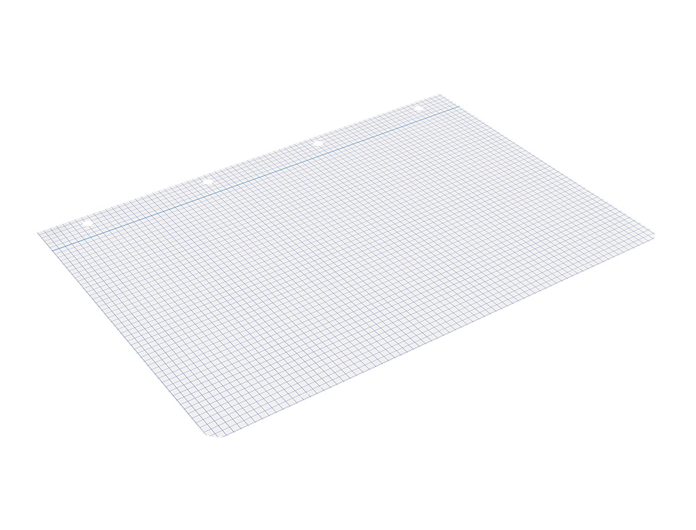 RECAMBIO LIDERPAPEL A4 80 HOJAS 75G/M2 CUADRO 4 MM CON MARGEN 4 TALADROS