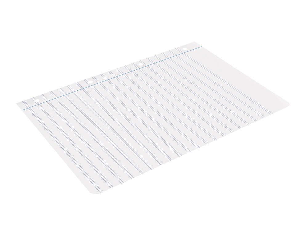 RECAMBIO LIDERPAPEL A4 100 HOJAS 100GR PAUTA 3,5MM CON MARGEN 4 TALADROS