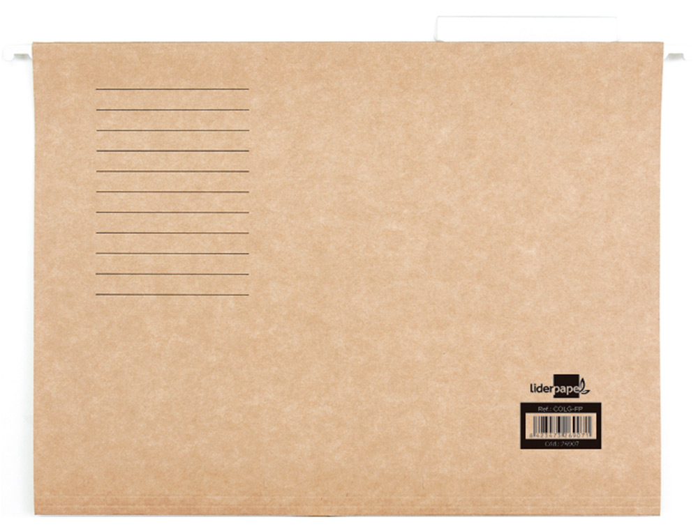 CARPETA COLGANTE LIDERPAPEL A4 KRAFT