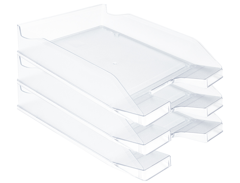 BANDEJA SOBREMESA PLASTICO Q-CONNECT TRANSPARENTE 240X70X340 MM