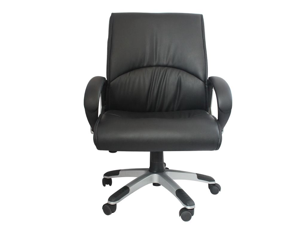 SILLA DE DIRECCION Q-CONNECT CON RESPALDO MEDIO REGULABLE ALTURA 900+85MM ALTO 500MM ANCHO Y 500MM PROF COLOR NEGRO