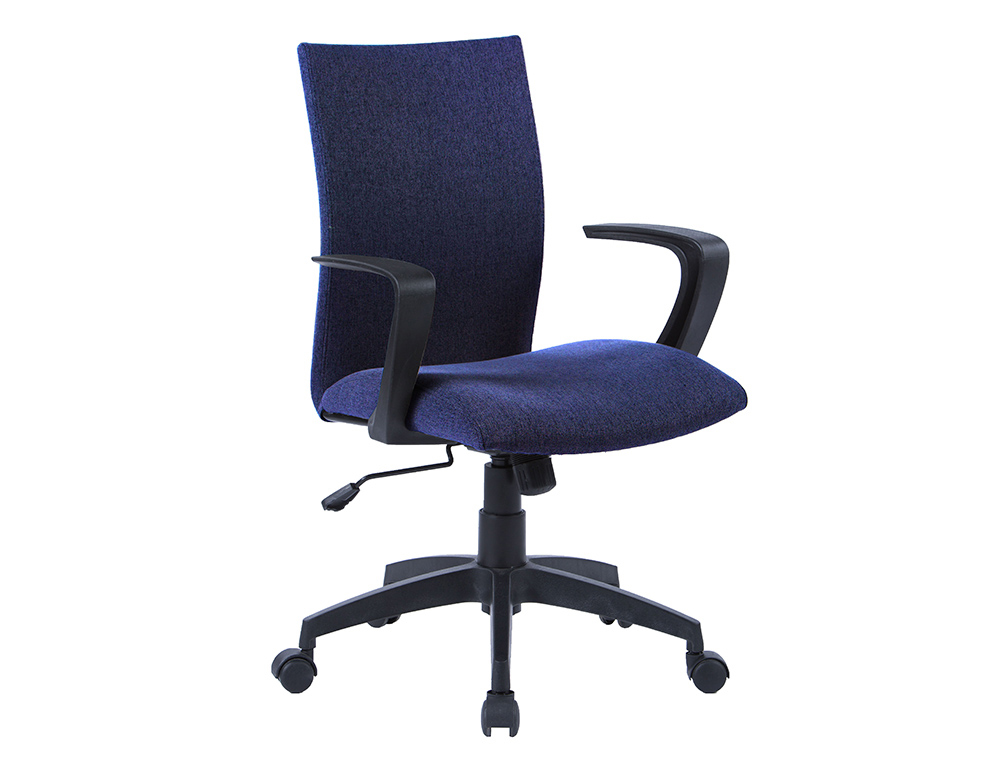 SILLA GIRATORIA Q-CONNECT BASE NYLON REGULABLE EN ALTURA 895+110MM ALTO 580MM ANCHO 550MM PROFUNDIDAD AZUL