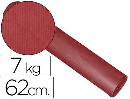 PAPEL DE REGALO KRAFT LISO KFC BOBINA 62 CM 7 KG COLOR BURDEOS