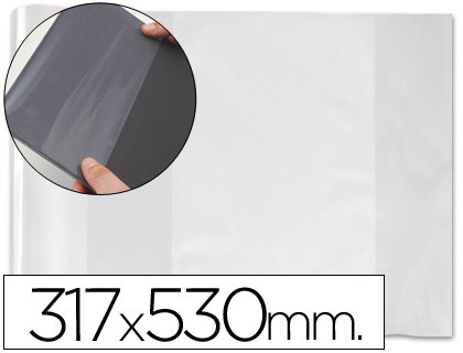 FORRALIBRO PVC CON SOLAPA AJUSTABLE ADHESIVO 310X530 MM