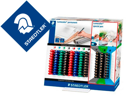 ROTULADOR STAEDTLER LUMOCOLOR RETROPROYECCION 317-318 EXPOSITOR DE 80 UNIDADES COLORES SURTIDOS + 30