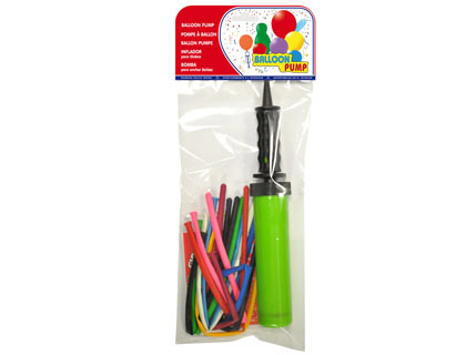 GLOBO 100% LATEX BIODEGRADABLE PARA MODELAR + INFLADOR BOLSA DE 10 UNIDADES